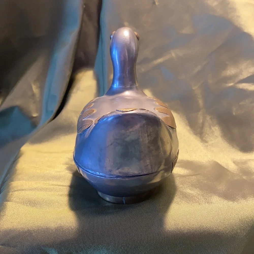Brass and pewter Duck box.